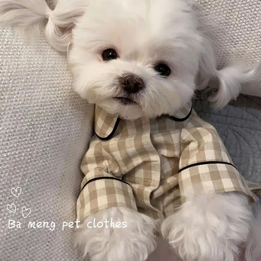 Plaid Shirts Dog Pajama