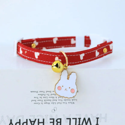 Heart Design Pet Collar with Bell