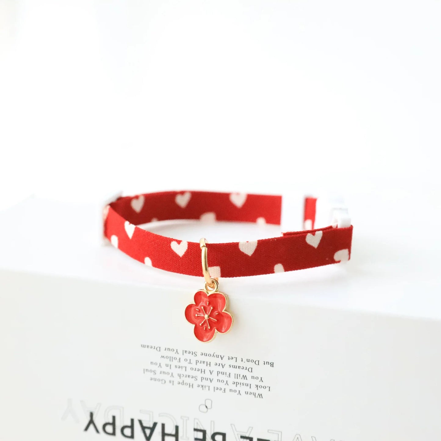 Heart Design Pet Collar with Bell - 