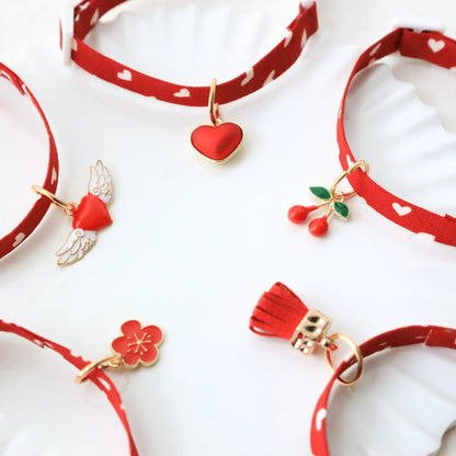 Heart Design Pet Collar with Bell - 